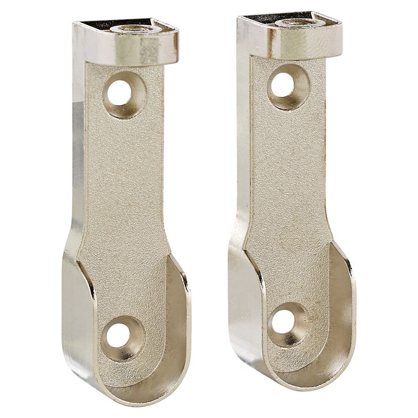 Stangenlager oval 30 x 15 mm nickelfarben 2 Stück