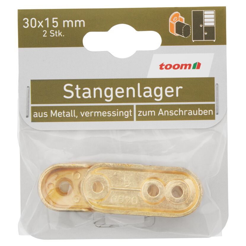 Stangenlager vermessingt oval 30 x 15 mm 2 Stück