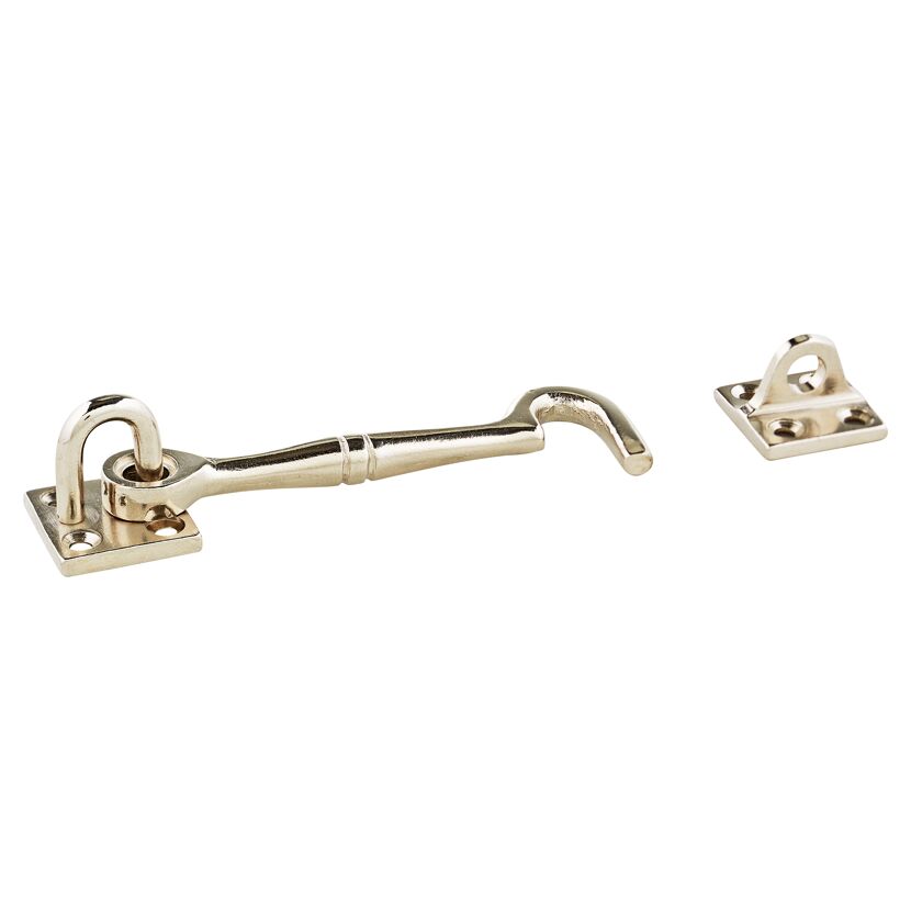 Kajütenhaken Messing vernickelt 7,5 cm