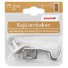 Kajütenhaken Messing vernickelt 7,5 cm
