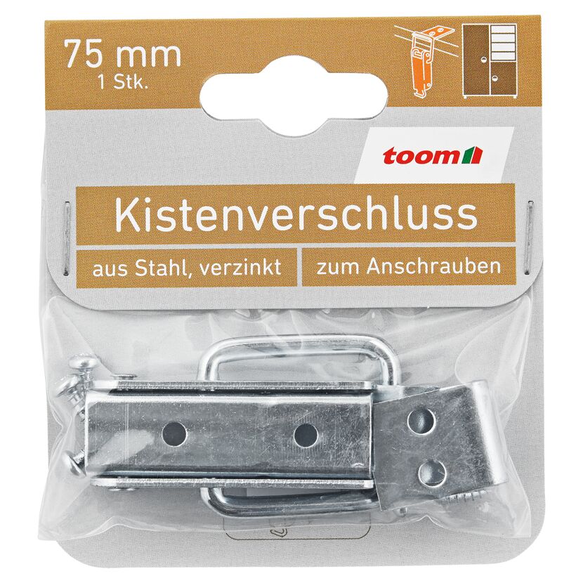 Kistenverschluss Stahl verzinkt 7,5 x 1,8 cm 1 Stück