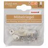 Knopfriegel vernickeltes Messing 25 x 40 mm