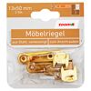 Möbelriegel Stahl vermessingt 50 x 13 mm 2 Stück