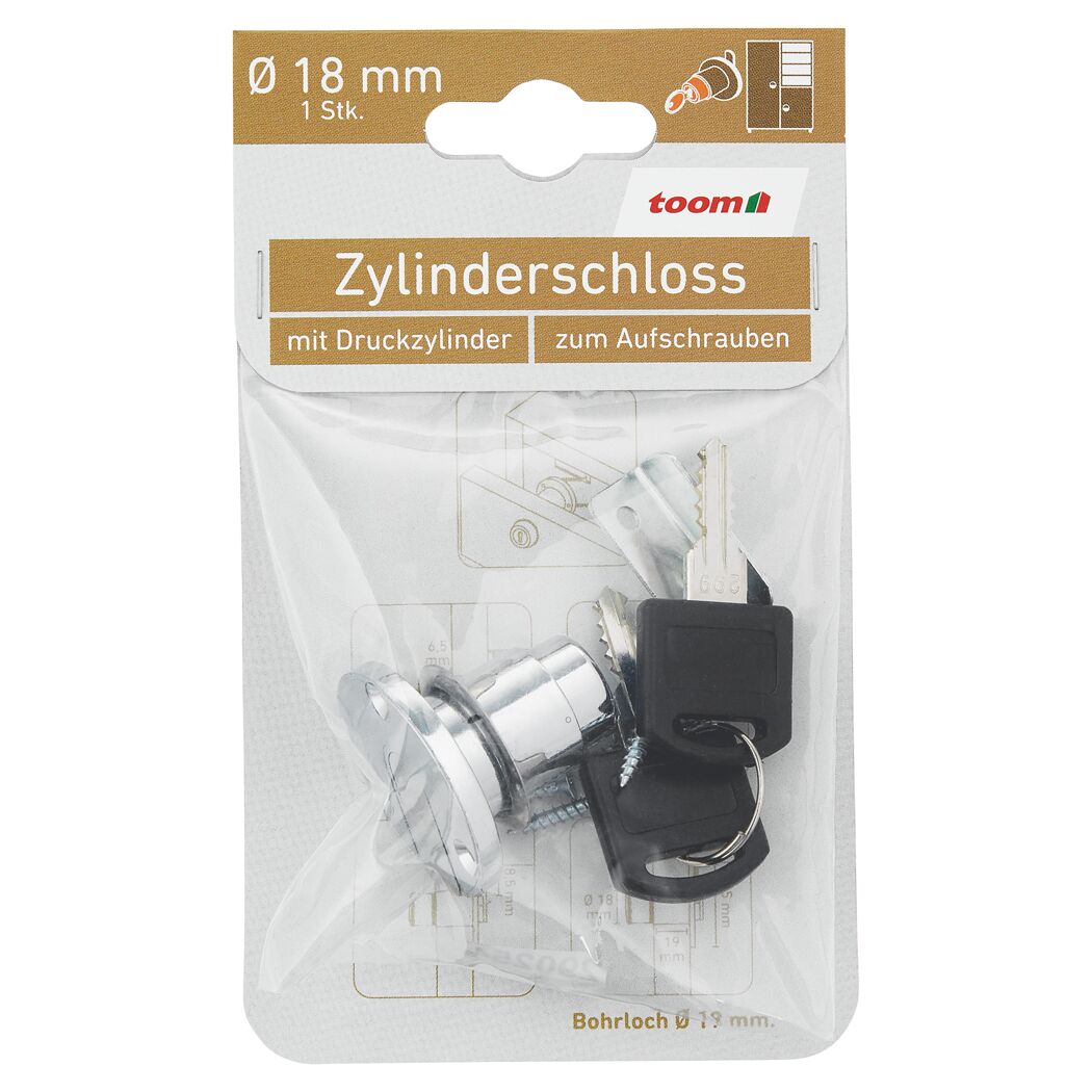 Zylinderschloss Metall Ø 18 mm