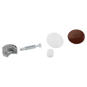 Drehkeilbeschläge Metall vernickelt mit Zubehör Ø 25 mm 8 Stück