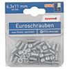 Euroschrauben PZ3 Stahl verzinkt 6,3 x 11 mm 40 Stück