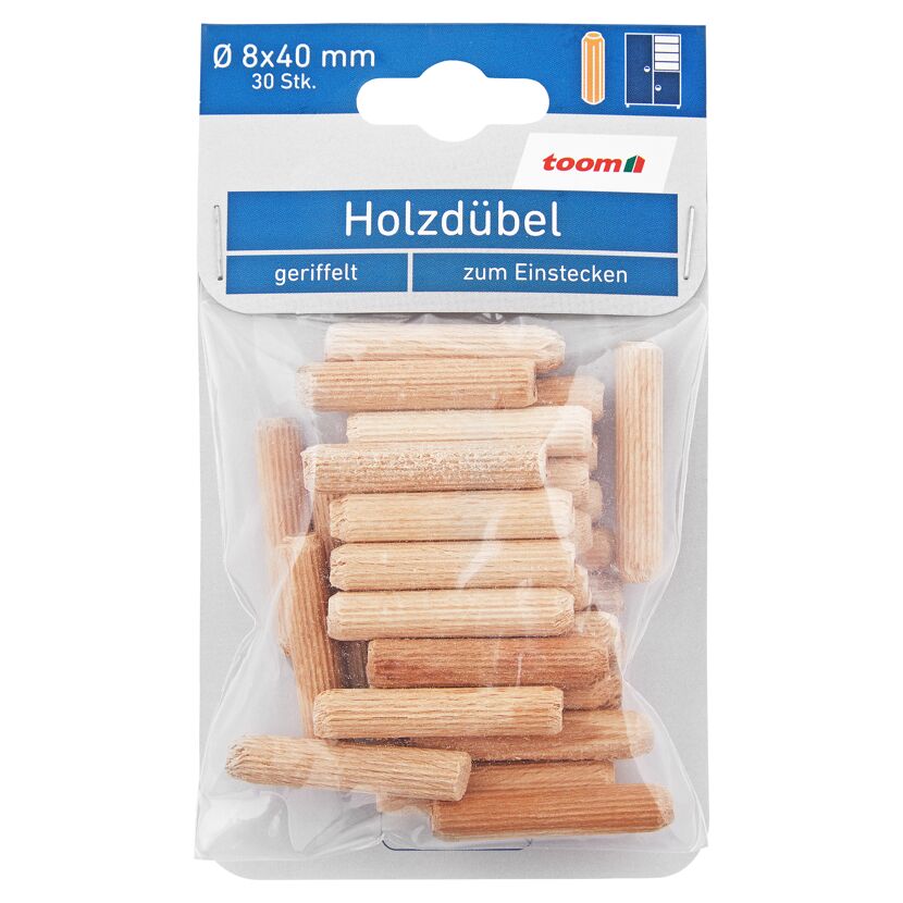 Holzdübel Ø 8 mm 30 Stück