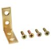 Möbelwinkel Stahl vermessingt 4 Stück 10 x 30 x 30 mm innenliegende Verschraubung