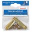 Möbelwinkel Stahl vermessingt 4 Stück 10 x 50 x 50 mm seitliche Verschraubung