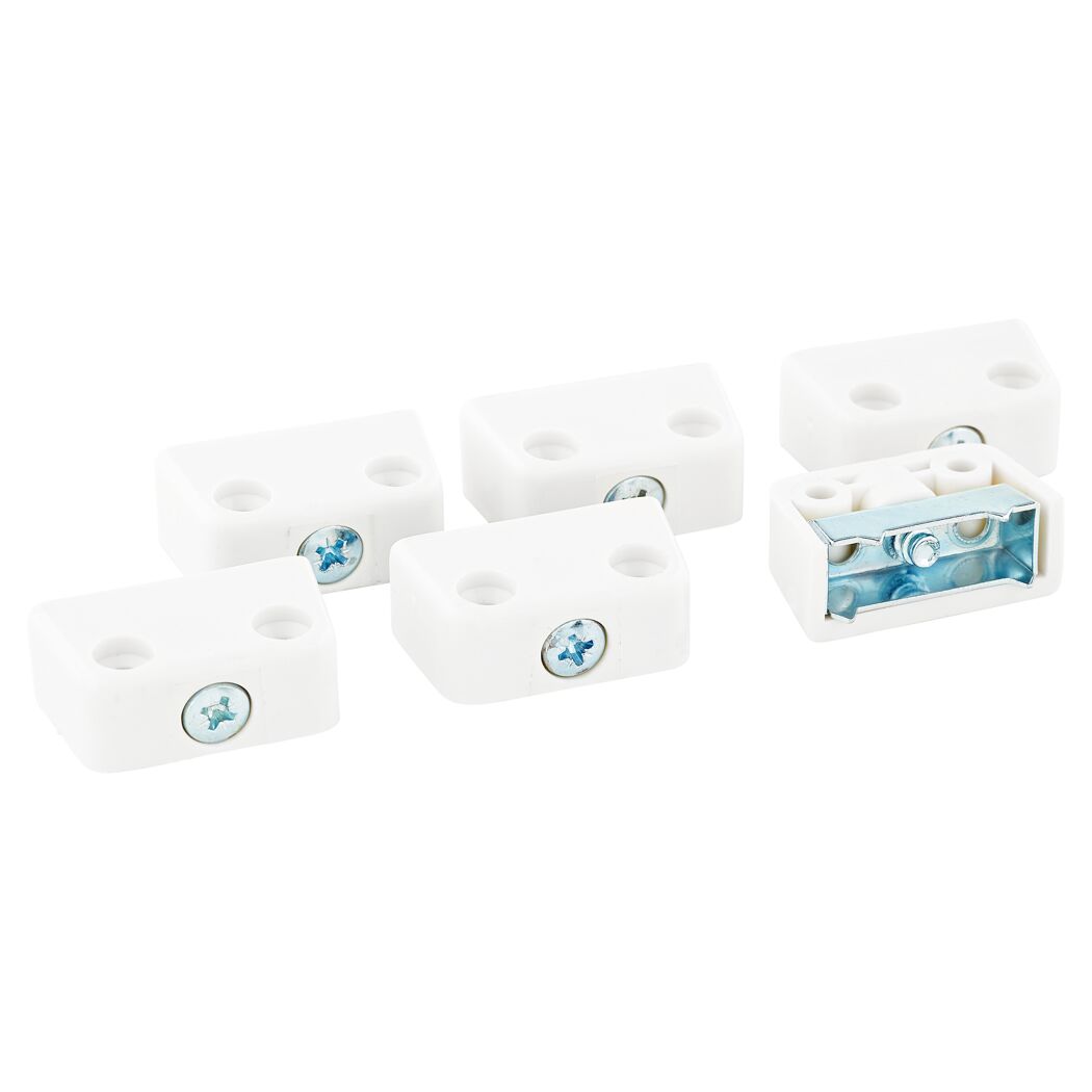 Trapezverbinder Kunststoff weiß 4 x 1,45 x 2,1 cm 6 Stück