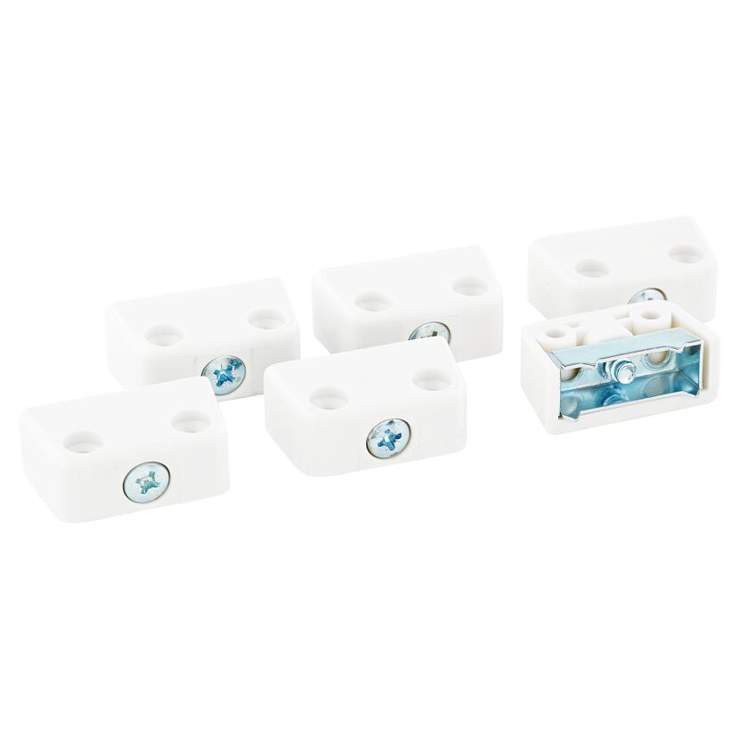 Trapezverbinder Kunststoff weiß 4 x 1,45 x 2,1 cm 6 Stück
