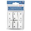 Trapezverbinder Kunststoff weiß 4 x 1,45 x 2,1 cm 6 Stück