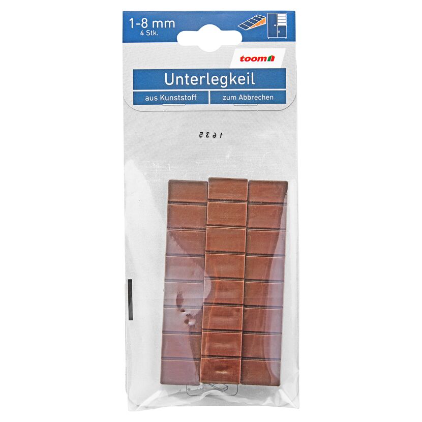 Unterlegkeil 1 - 8 mm braun 4 Stück