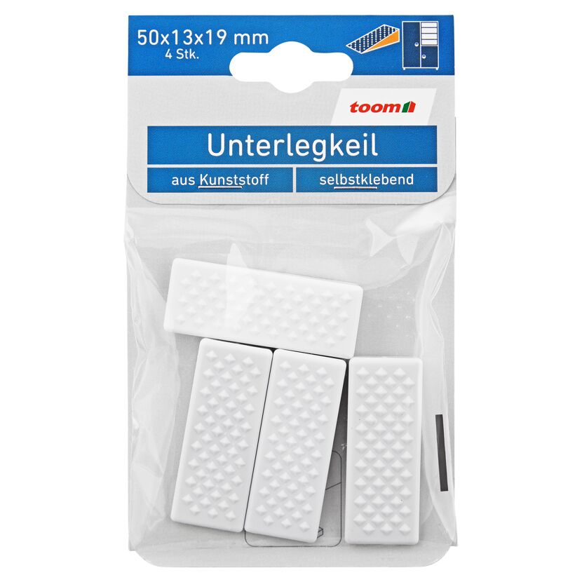 Unterlegkeile weiß 50 mm, 4 Stück