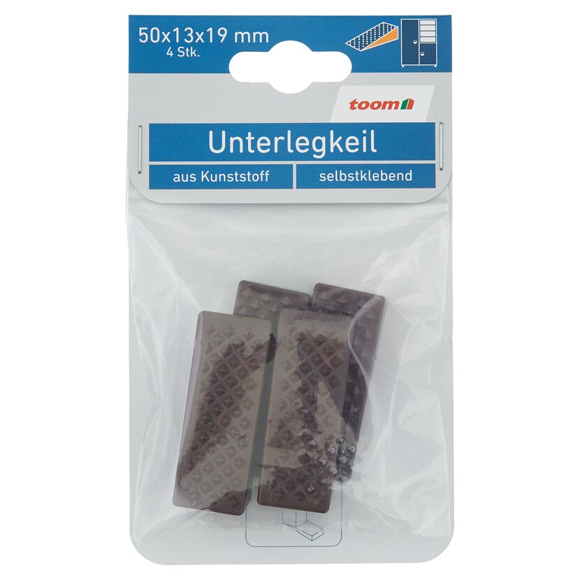 Unterlegkeile braun 50 mm, 4 Stück
