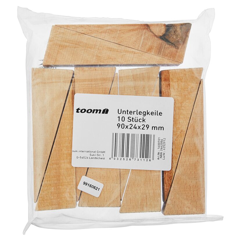 Unterlegkeile Buche 10 Stück 90 mm