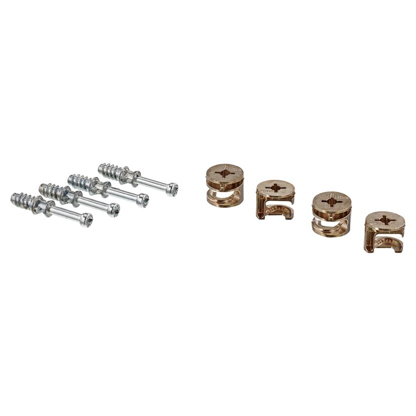 Drehkeilbeschläge Metall vernickelt Ø 15 mm 4 Stück