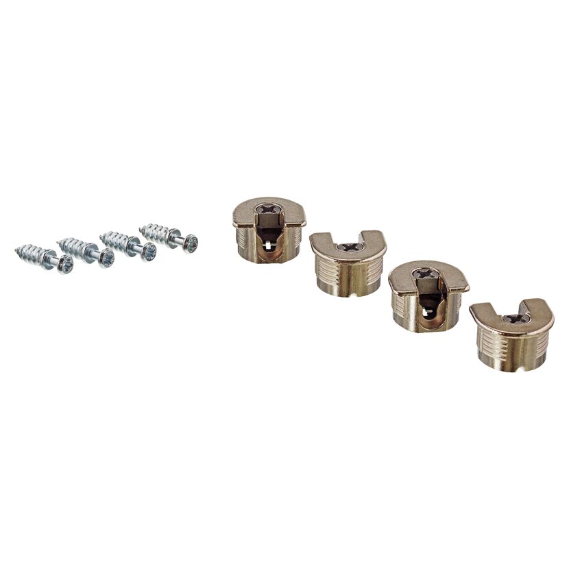 Verbindungsbeschläge Metall vernickelt Ø 20 mm 4 Stück