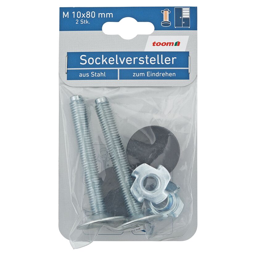 Sockelversteller Stahl M10 x 80 mm 2 Stück