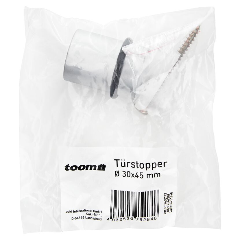 Türstopper vernickelt matt Ø 3 x 4,5 cm