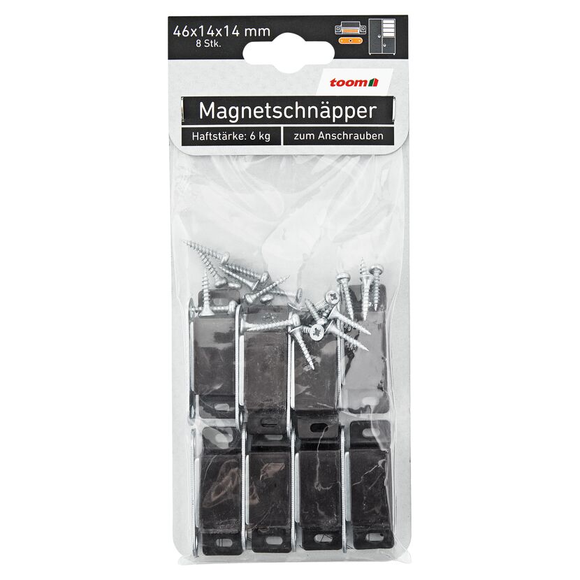 Magnetschnäpper Kunststoff braun 46 x 14 x 14 mm 8 Stück