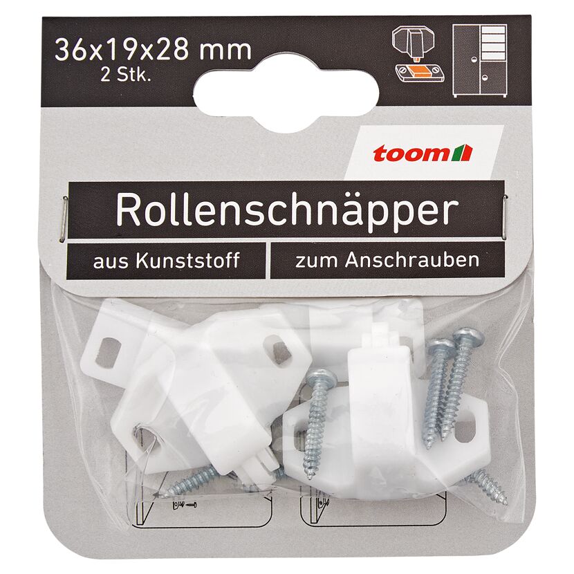 Rollenschnäpper Kunststoff 36 x 19 x 28 mm 2 Stück
