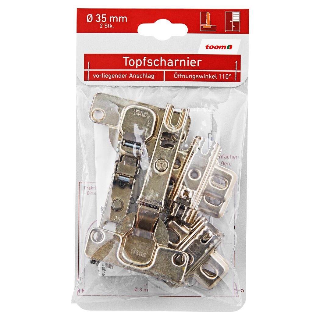 Topfscharniere in Verpackung