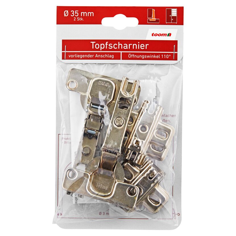 Topfscharniere in Verpackung