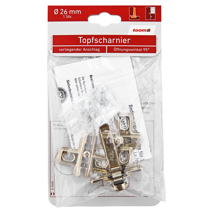Topfscharnier von Toom, 26 mm, 95° Öffnungswinkel
