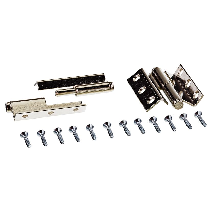 Möbelbänder links Stahl vernickelt Ø 8 x 50 mm 2 Stück