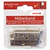 Möbelbänder links Stahl vernickelt Ø 8 x 50 mm 2 Stück