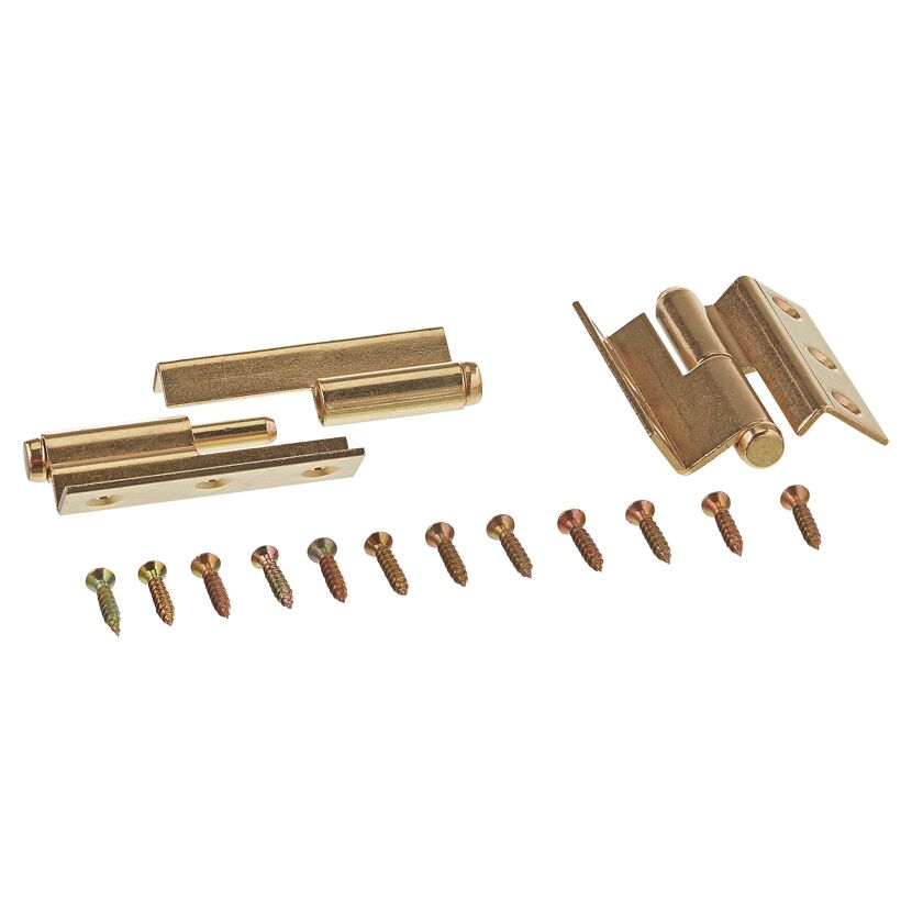 Möbelbänder rechts Messing Ø 8 x 50 mm 2 Stück