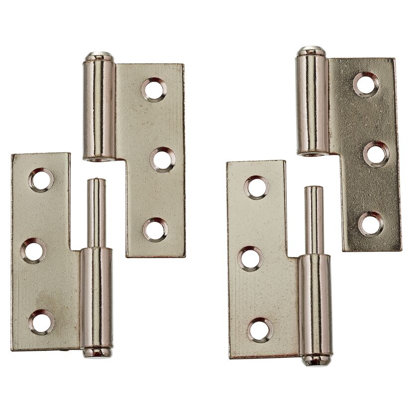 Möbelbänder rechts Stahl vernickelt Ø 8 x 50 mm 2 Stück