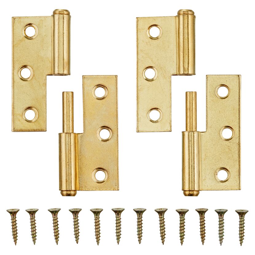 Möbelbänder links Messing Ø 8 x 50 mm 2 Stück