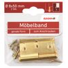 Möbelbänder links Messing Ø 8 x 50 mm 2 Stück