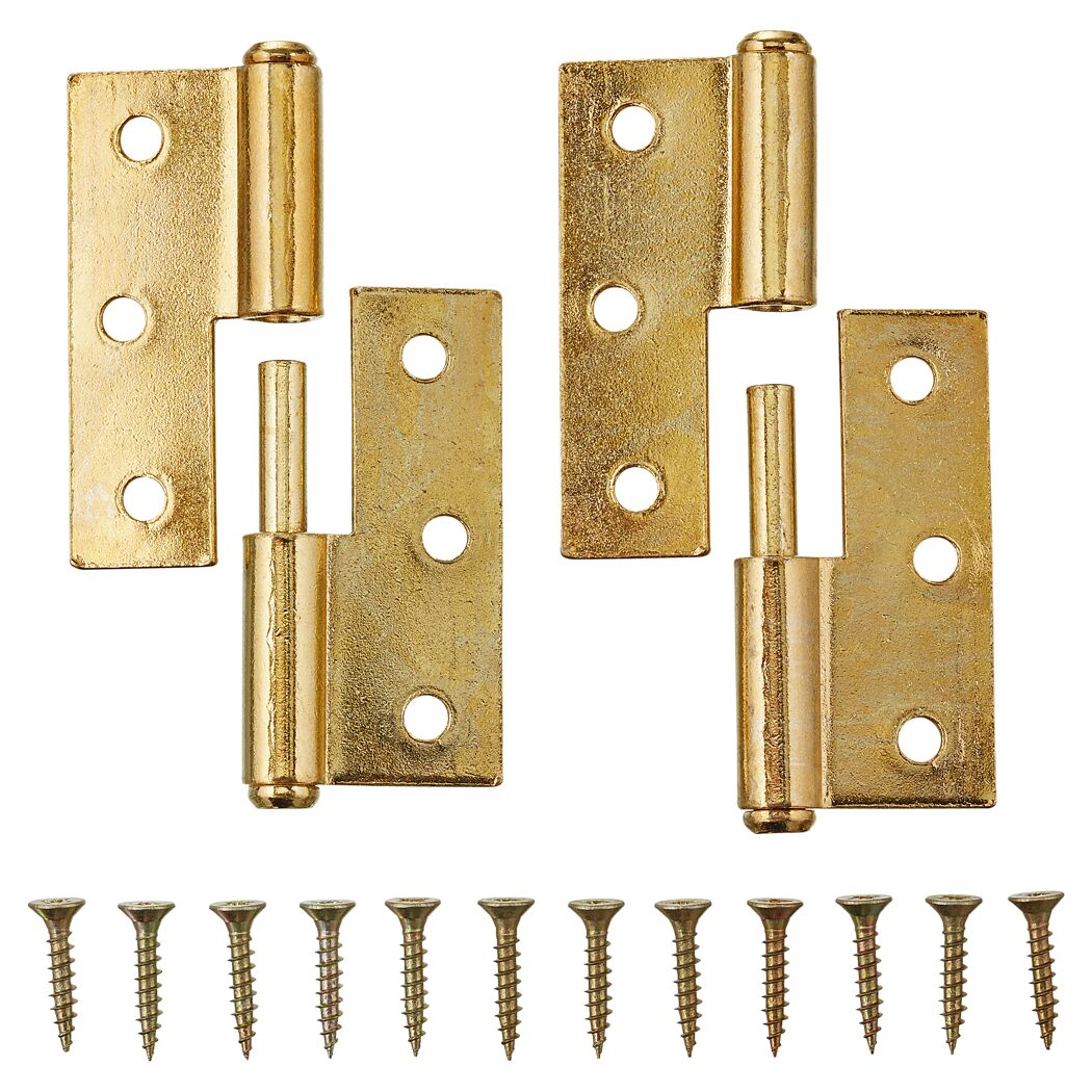 Möbelband rechts Messing 8 x 50 mm 2 Stück