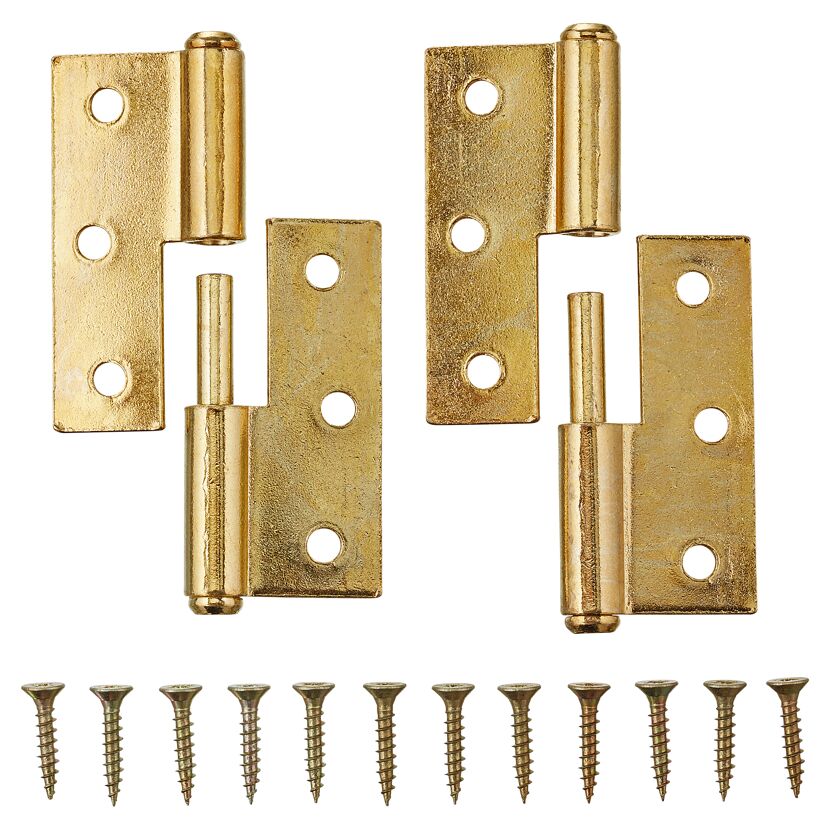Möbelband rechts Messing 8 x 50 mm 2 Stück