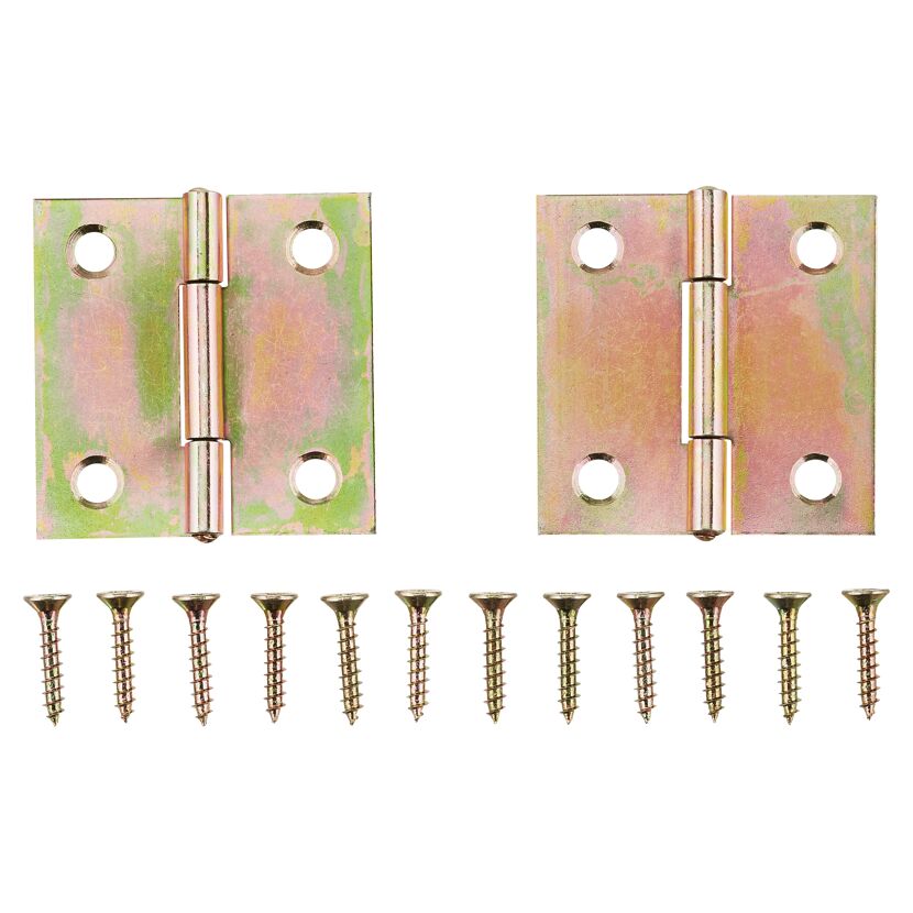 Scharniere Stahl verzinkt 40 x 40 mm 2 Stück