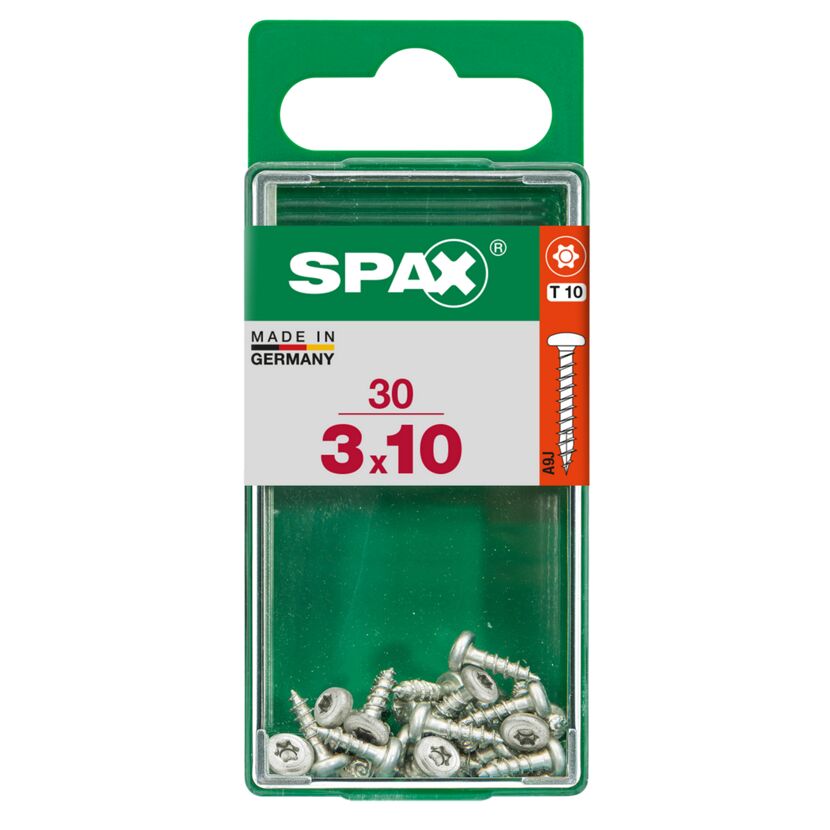Universalschrauben Halbrundkopf T-Star plus T10 Stahl Ø 3 x 10 mm 30 Stück