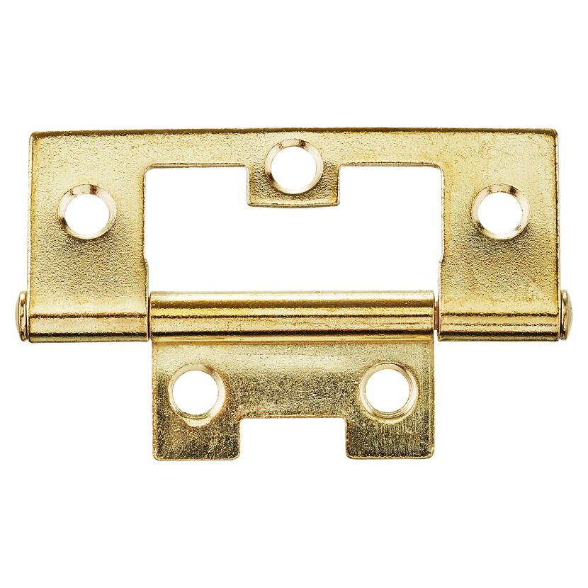 Lamellentürscharnier Stahl vermessingt 6,5 cm