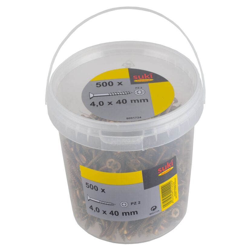 Schraubeneimer "TopDeal" PZ2 Stahl verzinkt 4,0 x 40 mm 500 Stück
