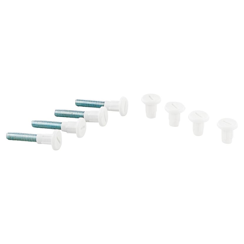 Hülsenschrauben Stahl weiß M6 4 Stück 3,9 - 4,5 cm