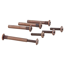Hülsenschrauben brüniert M4 4 Stück 3,9 - 4,5 cm