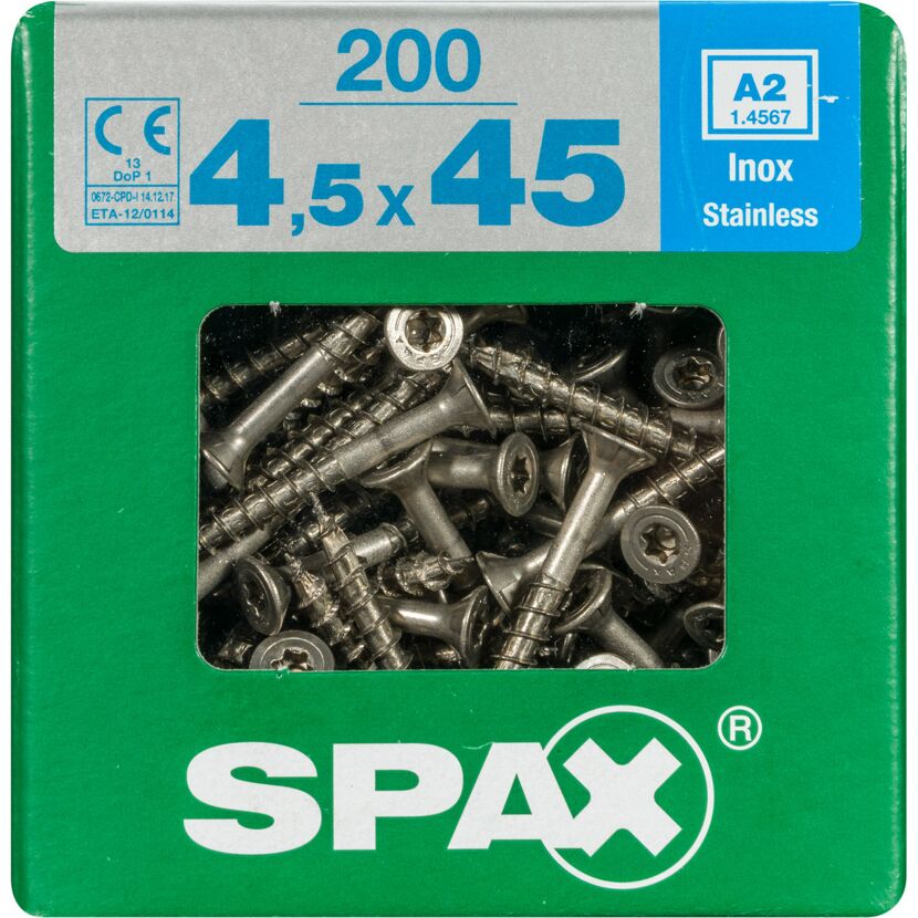 Senkkopfschrauben T-Star rostfrei Ø 4,5 x 45 mm 200 Stück