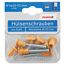 Hülsenschrauben buchefarben M6 x 4,5 - 5,3 cm 4 Stück