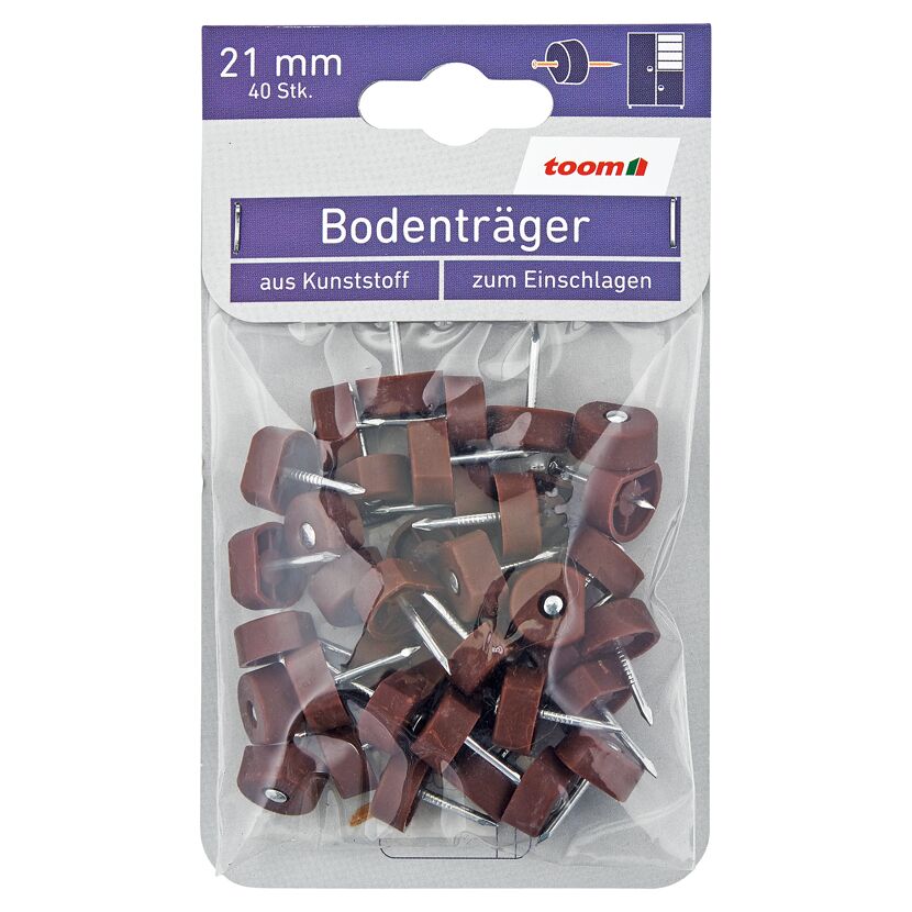 Bodenträger Kunststoff braun Ø 21 mm 40 Stück