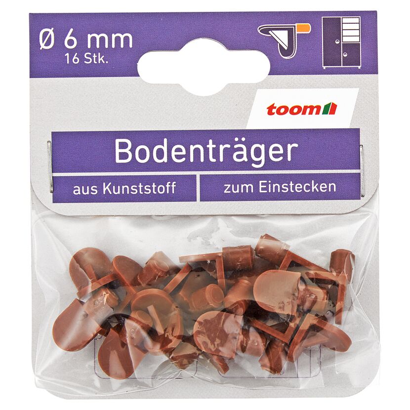 Bodenträger 16 Stück braun Ø 6 mm