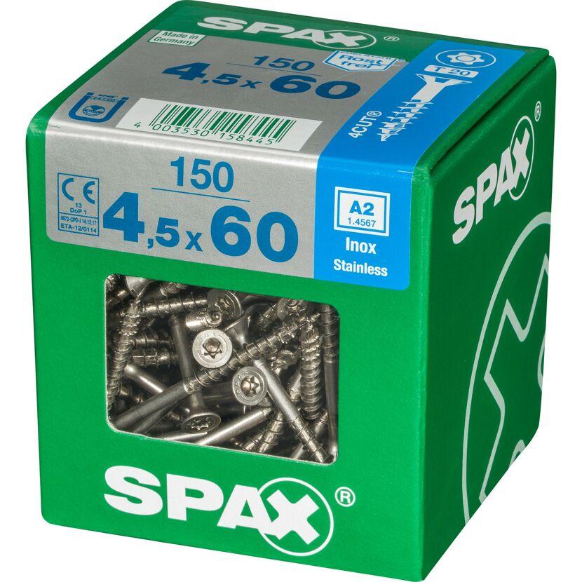 Senkkopfschrauben T-Star rostfrei Ø 4,5 x 60 mm 150 Stück