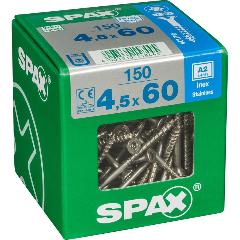 Senkkopfschrauben T-Star rostfrei Ø 4,5 x 60 mm 150 Stück