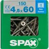 Senkkopfschrauben T-Star rostfrei Ø 4,5 x 60 mm 150 Stück